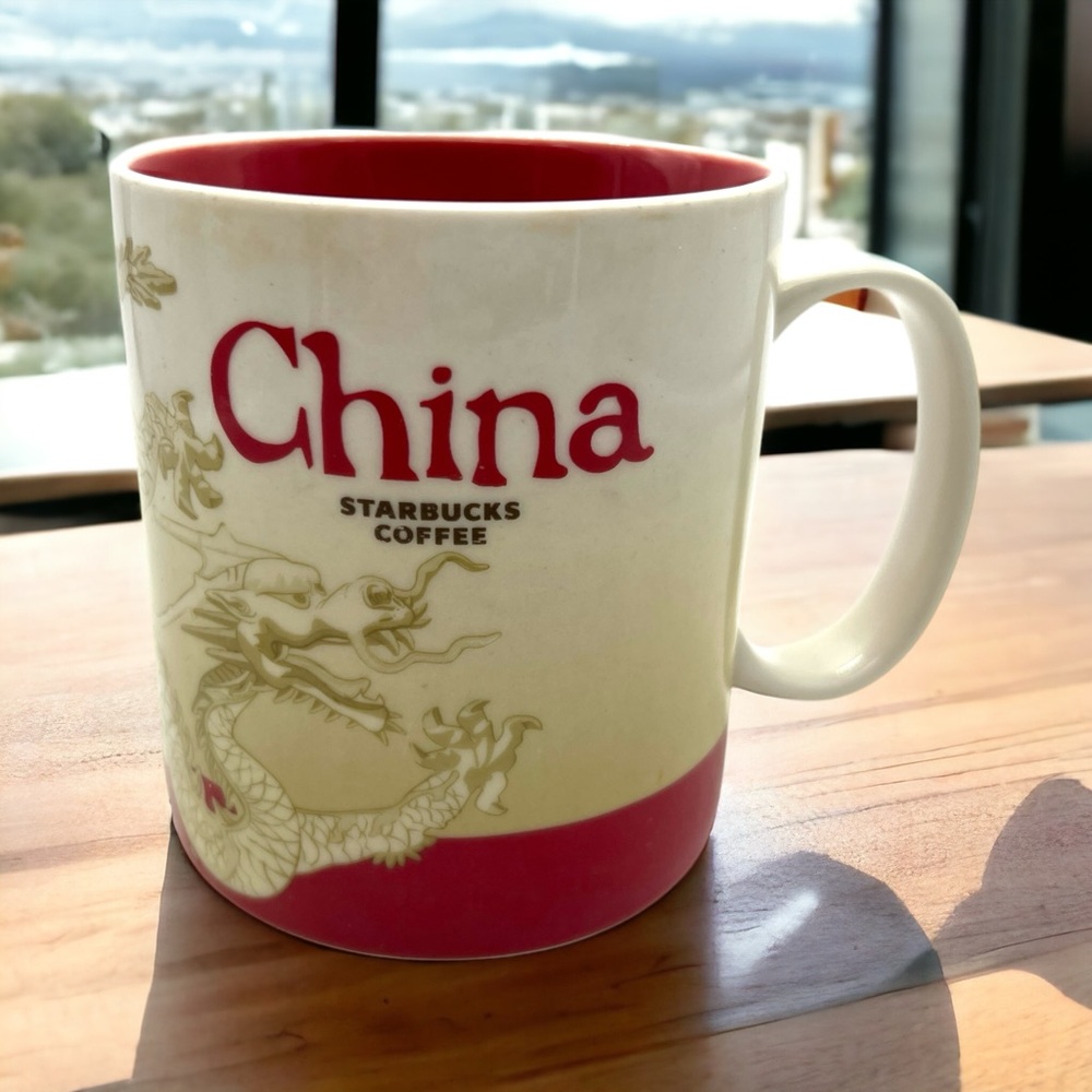 Starbucks China Been There 2011 16 oz coffee mug red white